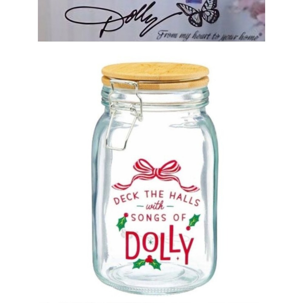 Dolly Parton Deck The Halls w/Songs Of Dolly Wood Clamp Jar